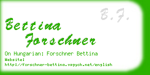 bettina forschner business card